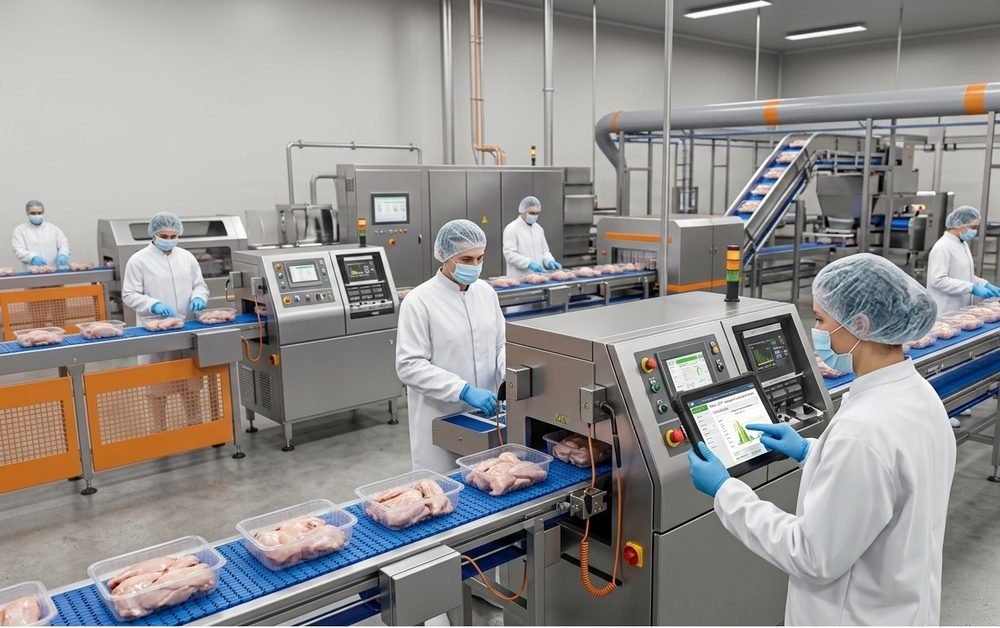 Planta procesadora de alimentos con control de calidad HACCP